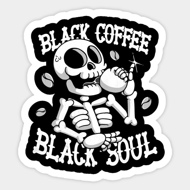 Black Coffee Black Soul Sticker by fitasartwork